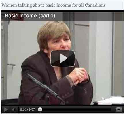 Image to go with video of: Women talking about basic income for all Canadians