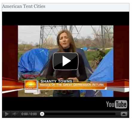 Image to go with video of: American Tent Cities